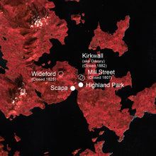 Load image into Gallery viewer, The Orkney Islands Whisky Distillery Map of Scotland